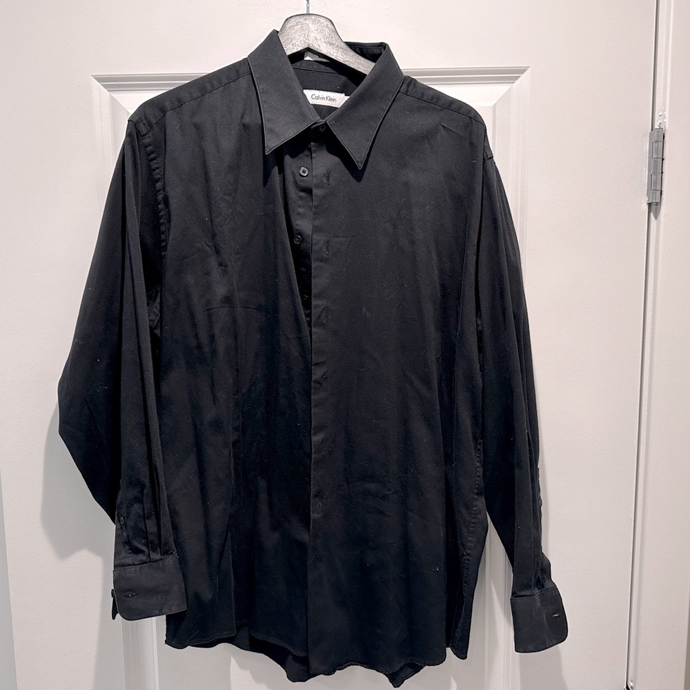 Calvin Klein Men’s Black Dress Shirt Size 17